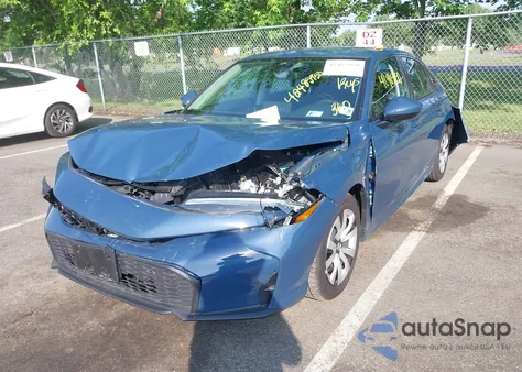 2025 Honda Civic Lx from USA, damaged, VIN 2HGFE2F2XSH504992